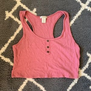 Cropped racerback top